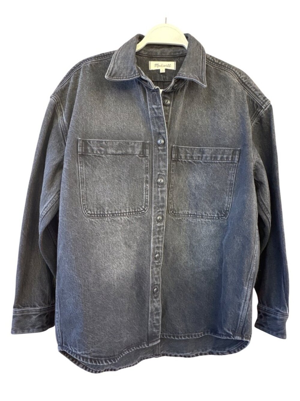 Madewell Denim Oversized Button Up Shirt Lunar Wash Womens M